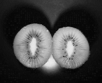 Kiwi coupé en deux