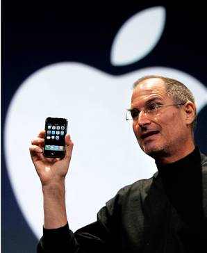 Steve Jobs présentant l'Iphone 