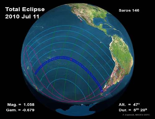 éclipse de soleil totale au matin du 11 Juillet 2010