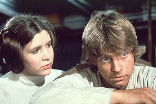 Carrie Fisher et Mark Hammill dans "Star wars"