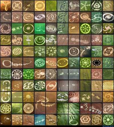 Planche de vignettes "crop circles" 