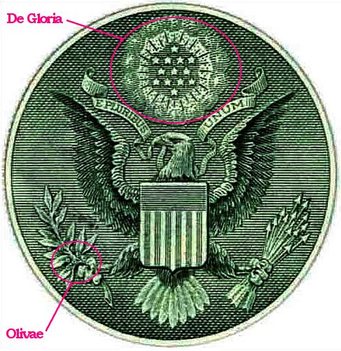 Détail du billet de 1 dollar 