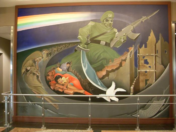 Fresque murale à l'aéroport de Denver 