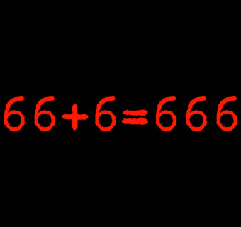 - "T-shirt" 66+6 = 666 - 