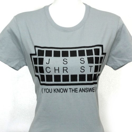 — "T-shirt" "You know the answer" ("Vous connaissez la réponse") —