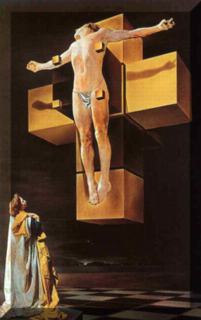 tableau de la crucifixion pare Dali
