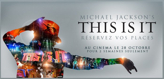 - Affiche Française du film "This is it" Michael Jackson Octobre 2009 - 