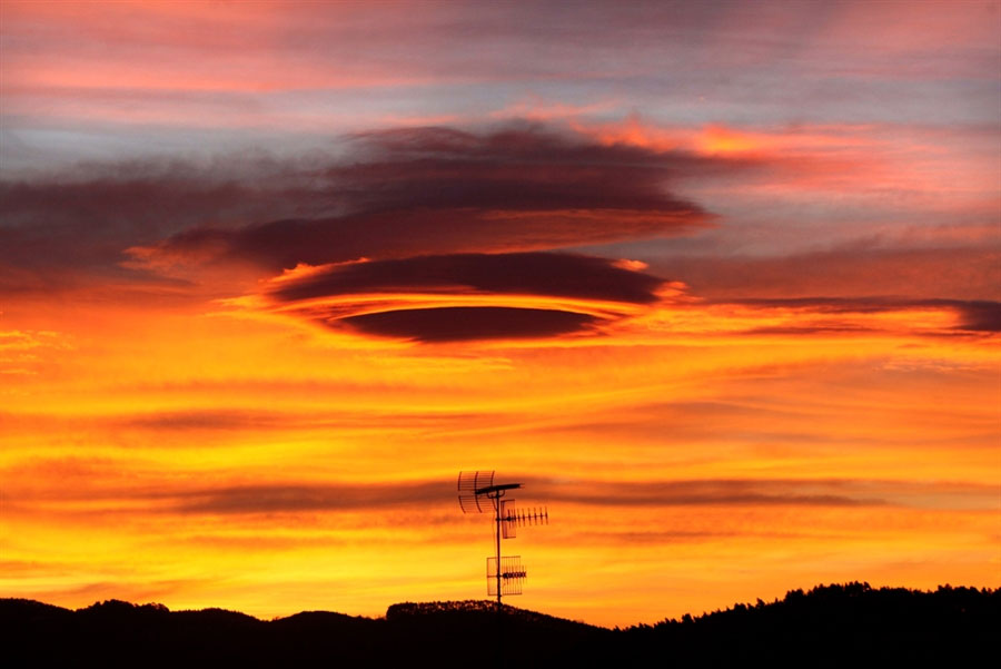 Nuage au soleil levant