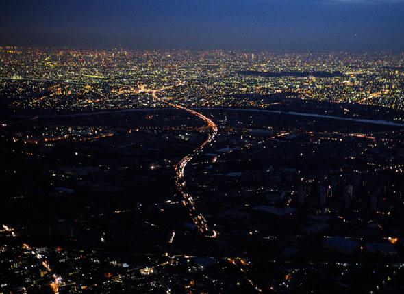 Panne d'électricité sur un secteur de Tokyo à la suite du tremblement de terre le 11 Mars 2011