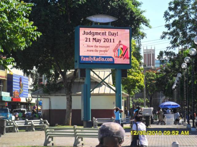 Annonce du Retour supposé de Jésus-Christ au 21 Mai 2011  par Harold Camping sur ses réseaux
