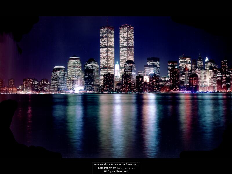 Tours du World Trade Center vues de nuit