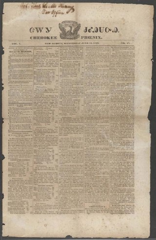 Cherokee Phoenix New Echota, Georgia, June 18, 1828