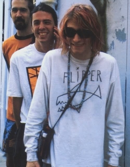 Kurt Cobain et son T-shirt "Flipper"