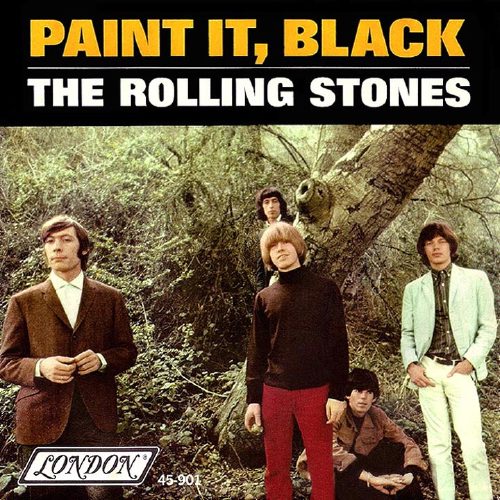 pochette d'un 45t "Paint it, Black" des Rolling Stones