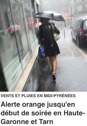 Alerte orange en Octobre 2012