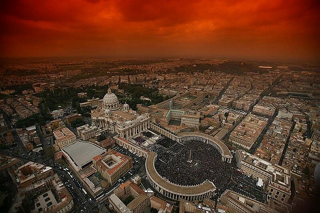 Vue aérienne de la Cité du Vatican