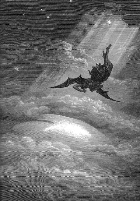 Illustration de la chute de Lucifer par Gustave Doré 