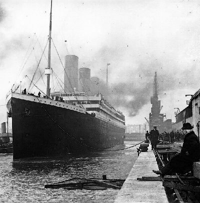 Le Titanic à Southampton le 10 avril 1912.
