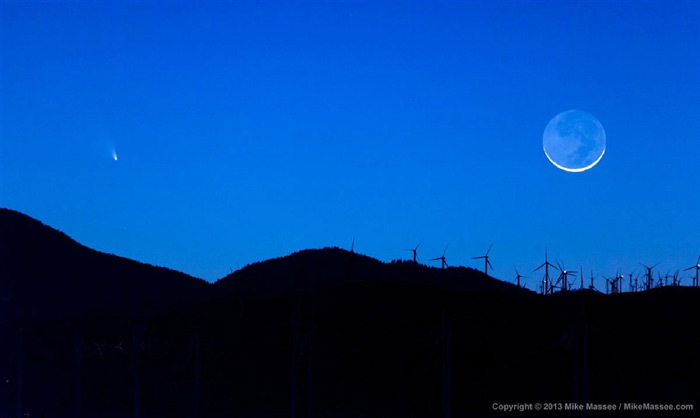 Lune et comète Pan-STARRS