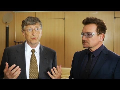 Bono et Bill Gates à L'Elysée