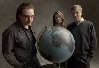 Bono et le couple Gates