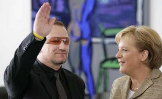 Angela Merkel et Bono