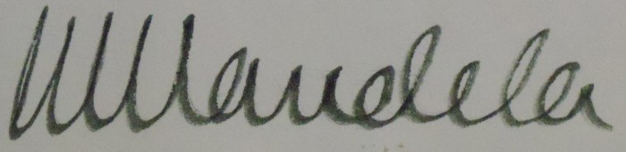 signature de Nelson Mandela