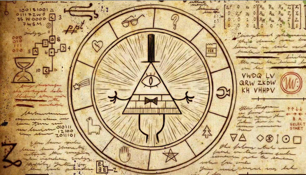 Bill Cipher  Capture d'écran: série "Gravity Falls" sur Disney channel 411