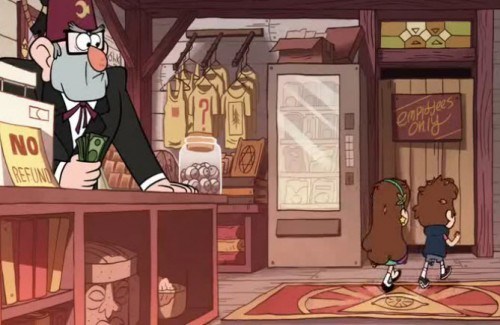 Capture d'écran: série "Gravity Falls" sur Disney channel 411